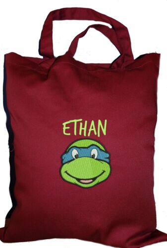 Kids Tote / Shop Bag | Book / Library Bag | Mutant Ninja Turtles | 1st Name FREE - Picture 1 of 24