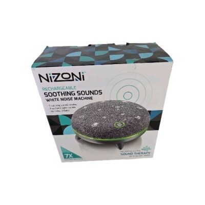 Nizoni Rechargeable Soothing Sounds White Noise Machine 7 Sound 8 Light Modes  