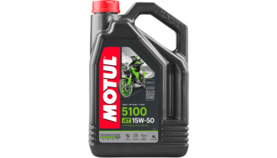 Motul 5100 4T 15W50 4-Stroke Full Synthetic Blend Oil 4 Liters Motorcycle 15W-50