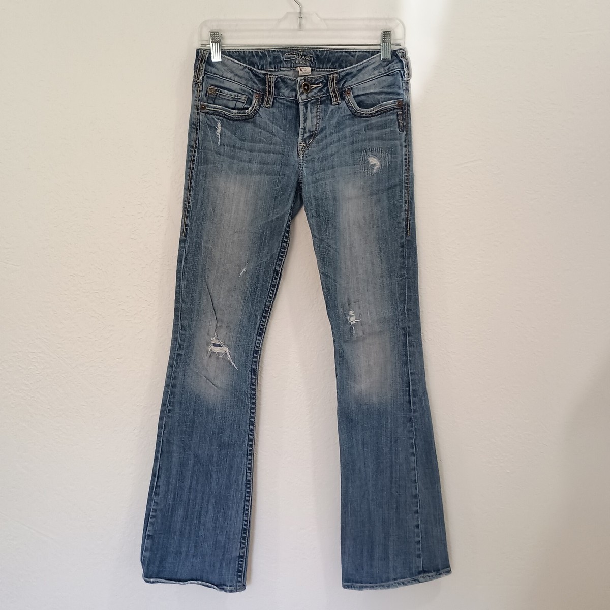 Silver Jeans Alex Distressed Boot Jean, Size 26 | eBay