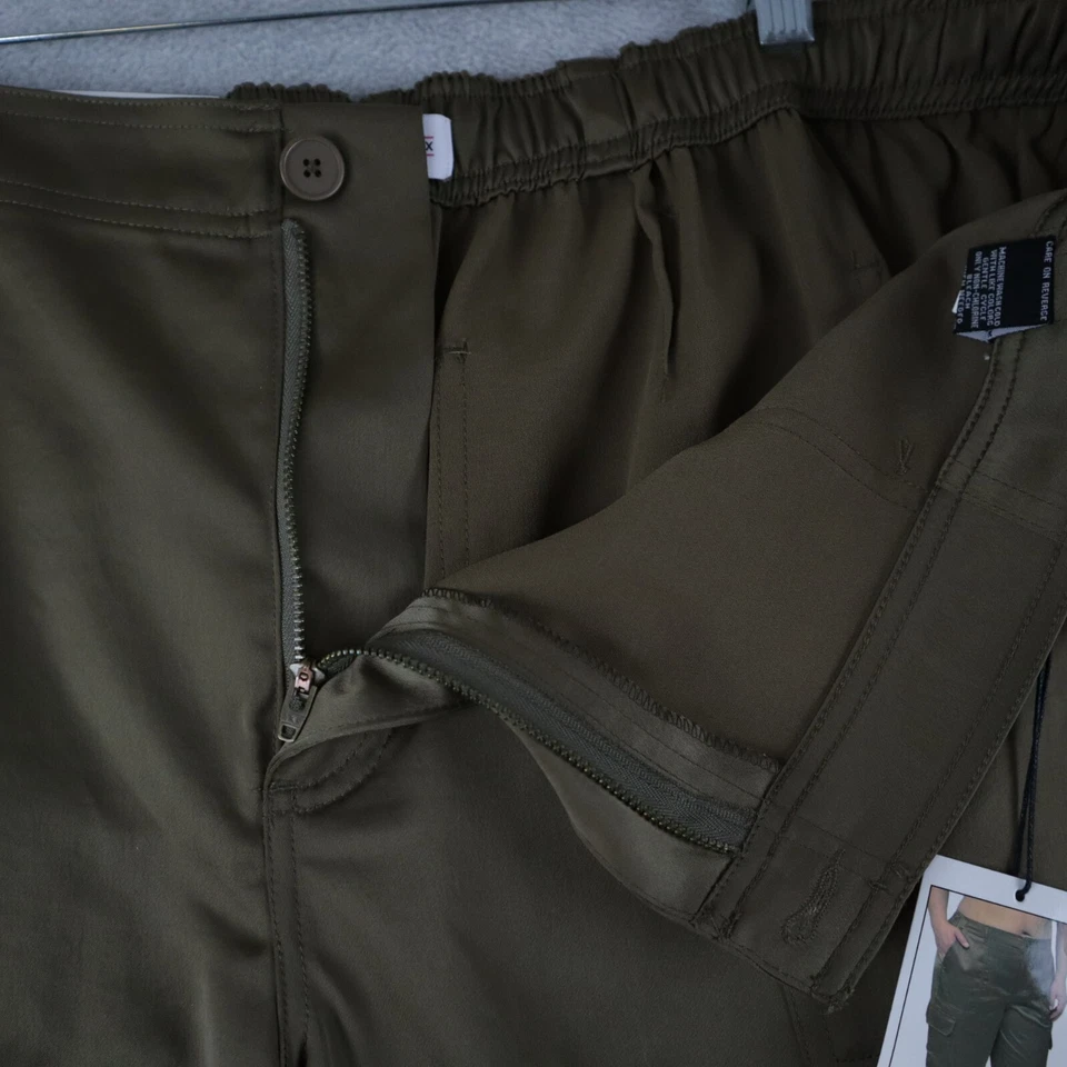 Pantalones Vanilla Star Mujer Junior 2X Satén Carga Bolsillo Jogger Informal Marrón Nuevos con Etiquetas Foto 3 de 4