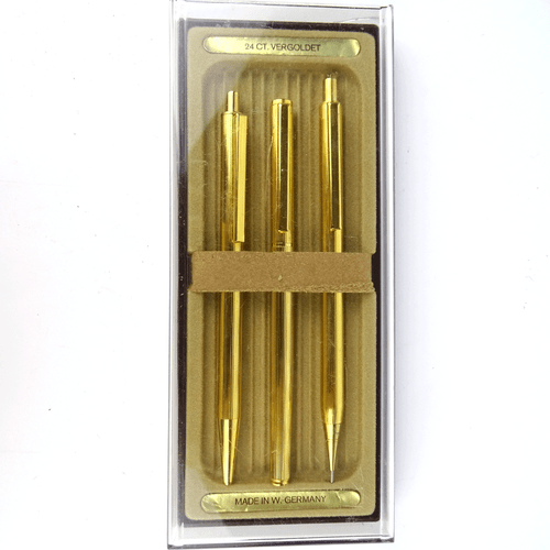 24ct vergoldet Schreibset Kugelschreiber Bleistift Selectip, Made in W.Germany - Bild 2 von 7