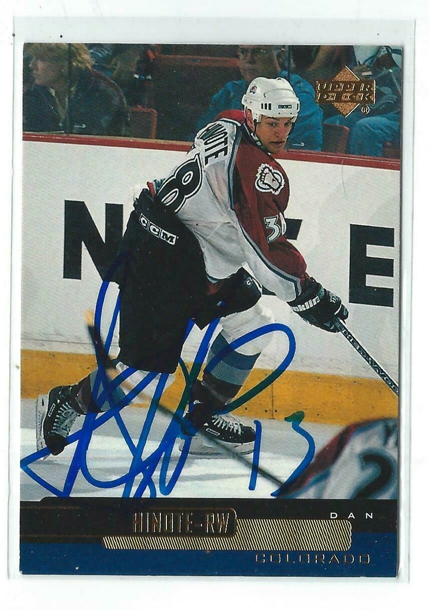 Dan Hinote Signed 1999/00 Upper Deck Card #209