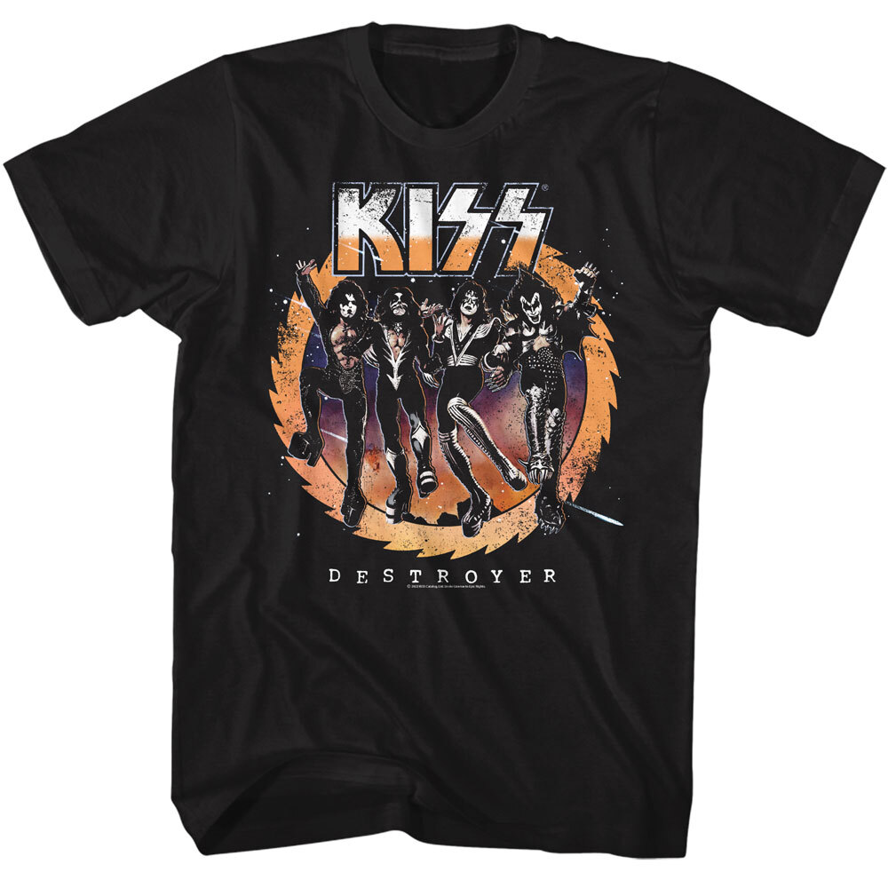 KISS RISING SUN TOUR '06 Tシャツ Lサイズ Kiss Music Band T-Shirt Destroyer Album Logo Official Black Cotton