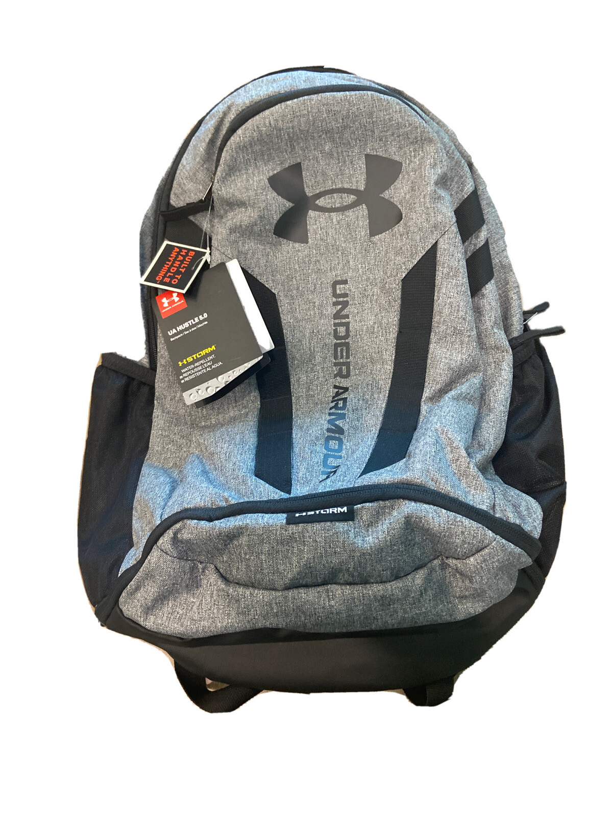 Under Armour Unisex UA HUSTLE 5.0 Backpack Black/ Gray NWT