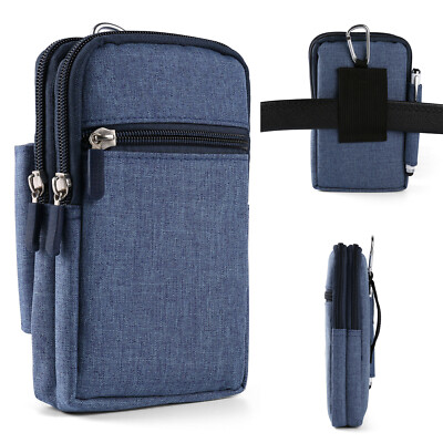 Blue Travel Climbing Waist Bag Phone Carrying Case For Samsung Galaxy S25 Ultra