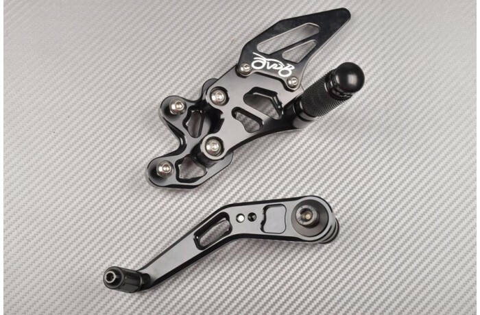 Commandes reculées réglables or pour moto Suzuki GSXR 750 WVCF 2006