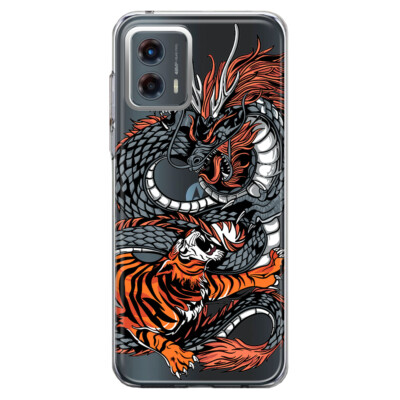 Mundaze Case for Motorola Moto G 5G 2024 Dragon and Tiger