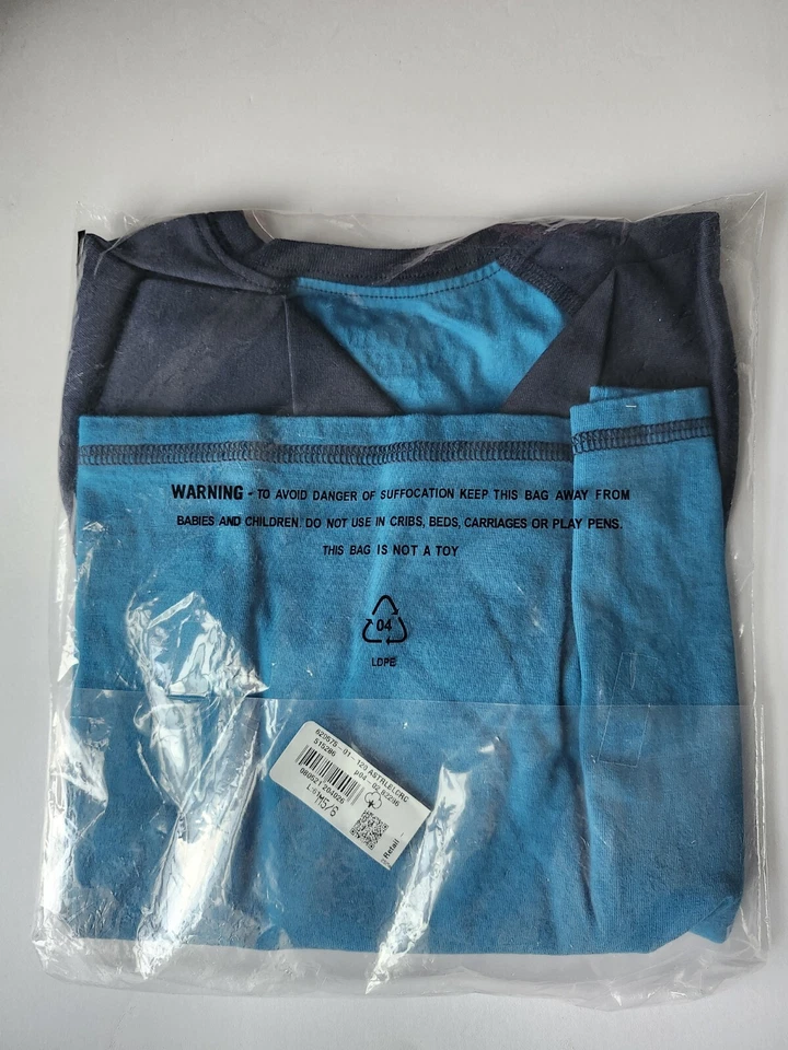 Camiseta de béisbol orgánica manga larga para niños talla M 5-6 LL Bean Foto 3 de 3