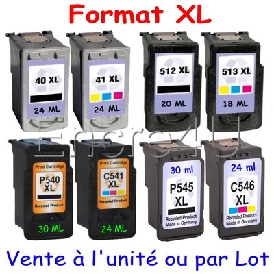 Cartouche d'encre compat. Canon PG40 CL41 PG512 CL513 PG540 CL541 PG545 CL546 XL - Photo 1/3