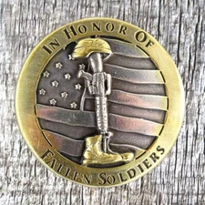 MILITARY CONCHOS IN HONOR OF FALLEN SOLDIERS CON963-B-FS-GLD