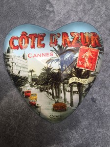 Détails Sur Coeur Sulfure Presse Papier Orval Verre Côté Dazur Cannes Shabby Chic France