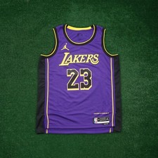 LeBron James Los Angeles Lakers Statement Edition Men's Purple Swingman Jersey
