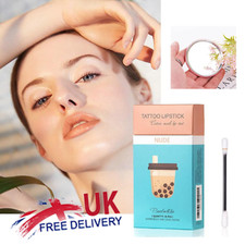 Tattoo Lipstick Cotton Swab Matte Waterproof Lip Gloss Stick Cotton Buds 20Pcs