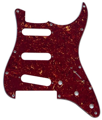 Fits Fender Player Stratocaster Floyd Rose SSS Guitar Pickguard,Red Tortoise - Afbeelding 1 van 7