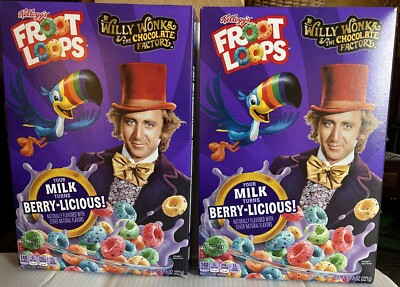 KELLOGGS FROOT LOOPS WILLY WONKA & THE CHOCOLATE FACTORY (2 Boxes) REDUCED