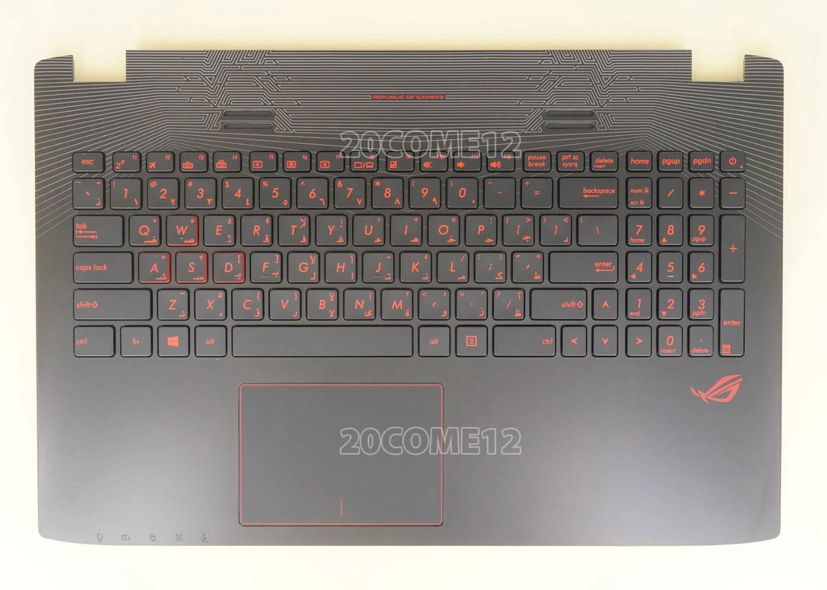 New For ASUS GL552JX FZ50JX ZX50JX Keyboard Palmrest Backlit US