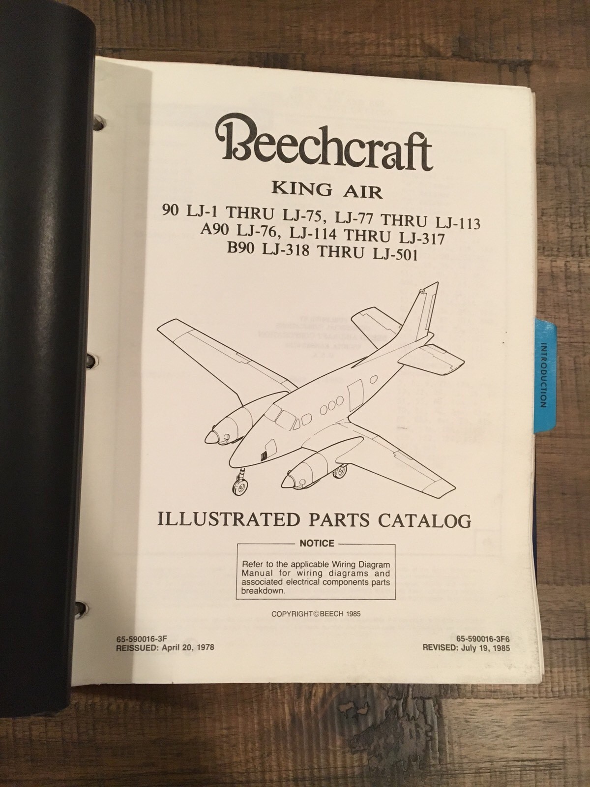 Beechcraft King Air Illustrated Parts Catalog | eBay