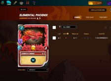 Splinterlands SteemMonsters Elemental Phoenix Legendary ALPHA NFT RARE Game Card