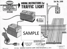Aurora WIRING INSTRUCTIONS for TRAFFIC LIGHT Set #1466 – Digitally Restored (J)