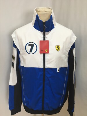 Herren Puma Ferrari Race Street Woven Jacket Größe M Trainingsjacke Neu mit Etikett