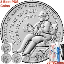 2025 P D S Stacey Park Milbern American Women Quarters PDS Coin Set BEST