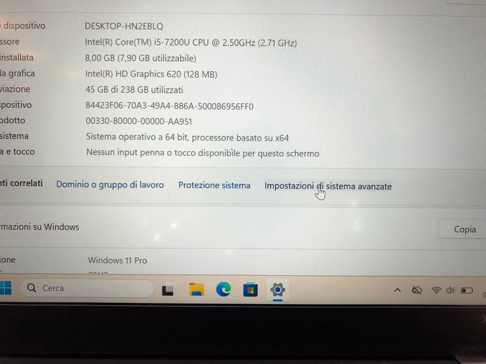 Lenovo ThinkPad X1 Carbon · i5-7200U · 8GB · 240GB, foto 2 di 5