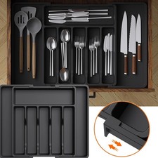 Besteckkasten Einsatz Erweiterbar Schubladen Organizer Besteckkasten f&uuml;r K&uuml;chen+