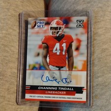 2022 Leaf Pro Set Draft Auto Blue Channing Tindall #PSA-CT1 Rookie Auto RC