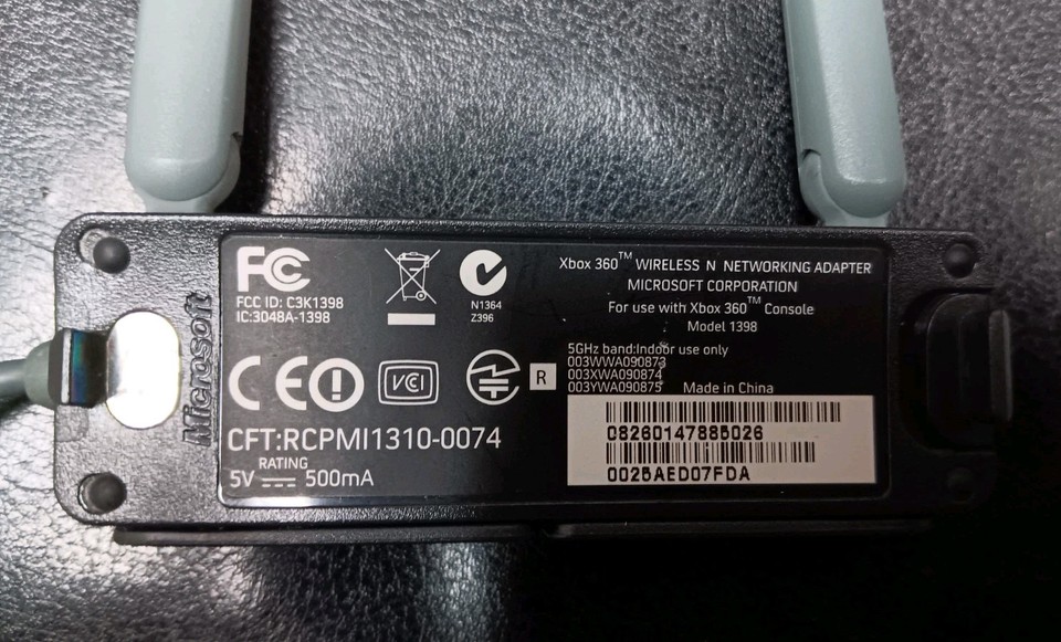 Photo inspiration: Fresh Look at Microsoft Xbox 360 Wireless N Networking Adapter Dual Antenna Model