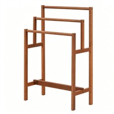 3 Tier Freestanding Hardwood Towel Ladder Towel Storage Rack Step Towel Bar