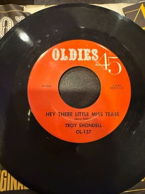 45 Troy Shondell This Time Hey There Little Miss Tease OLDIES 45  VG+