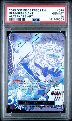 Gum-Gum Giant (Alternate Art) graded PSA 10 for sale on eBay