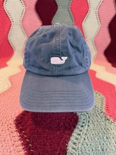 Vineyard Vines Solid Blue Pink Whale Basic Dad Hat Adjustable