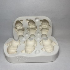 Moldes de oso de peluche 221 molde deslizante de cerámica 3 muñecos de nieve de Navidad vintage 1989