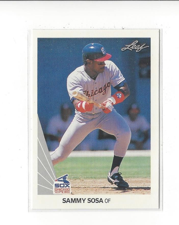 1990 Leaf #220 Sammy Sosa RC Rookie White Sox Cubs