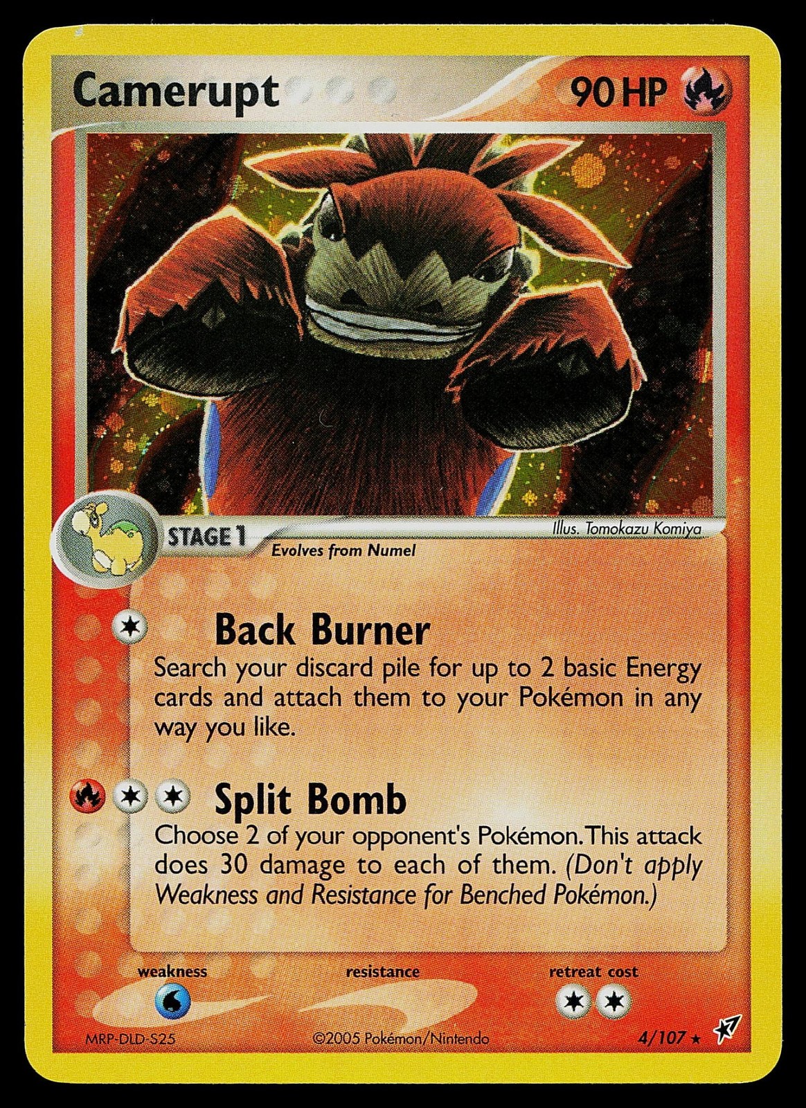Pokemon Card - Camerupt Deoxys 4/107 Holo Rare