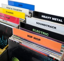 Acrylic Vinyl Record Dividers Music Classification Card LP Separators Double-Sid