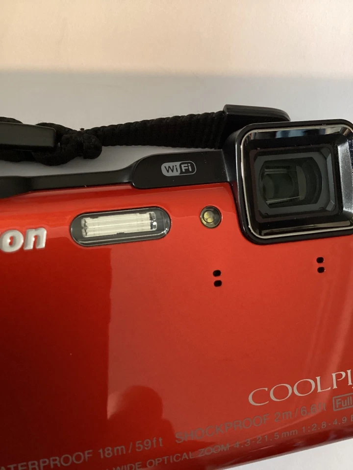 Nikon Coolpix AW120 ORANGE 16MP EXCELLENT Waterproof 18m Digital Camera Wi-Fi HD - Image 3 of 4
