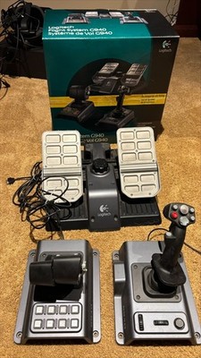 Logitech G940 Flight System With Flight Stick Throttle And Power Supply