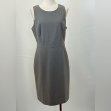 J.Crew Seamed Shift Sleeveless Round Neck Dress In Gray Size 8