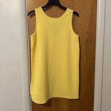 Mango MNG Women's Yellow Dress Size Large Sleeveless