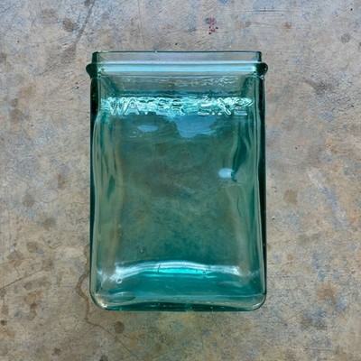 1920s Delco-Light Exide KXG 13 Aqua Glass Battery (No Lid) Vintage, Antique