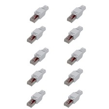 10x CAT6 RJ45 Network Connector Modular Plugs Shielded Version With Loading Bar~