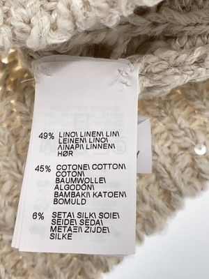 BRUNELLO CUCINELLI CARDIGAN 22SS OPEN KNIT XXS LINEN Beige
