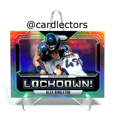 2024 Panini PRIZM Football ALEX SINGLETON Lockdown! #5 Silver PRIZM SP BRONCOS