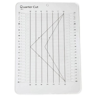 Bequilter Quarter Cut Acrylic Slotted Quilting Ruler Template for Clear 