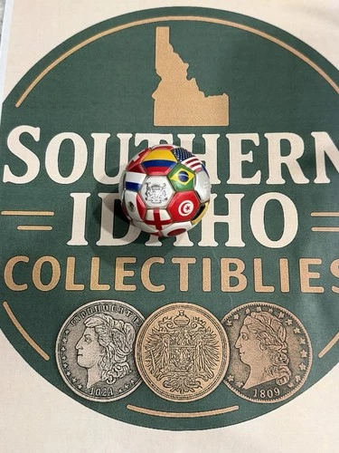 2022 Chad 5000F Country Flags Soccer Ball 30g .999 Fine Silver Spherical Coin