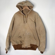 Vintage Y2K Carhartt J181 BRN Distressed Thrashed Sun Faded Work Jacket Men XL T