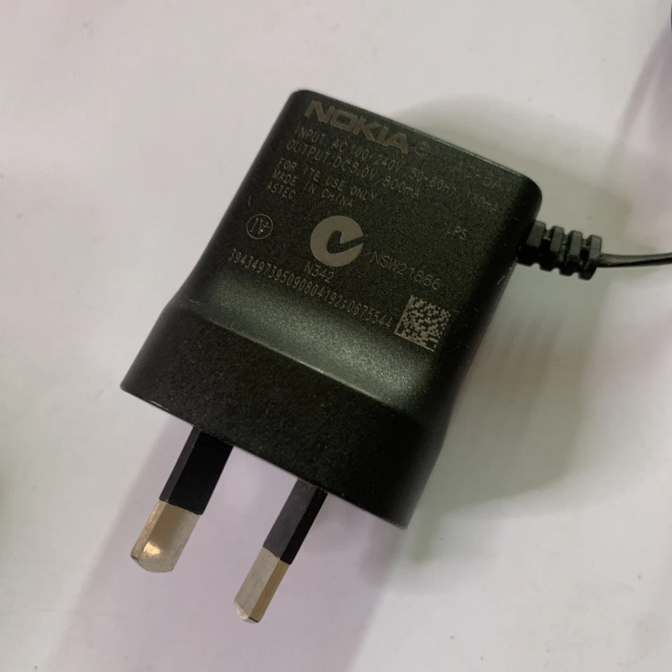 Genuine Nokia AC-5A AC Wall Charger Power Adaptor 5V 800MA 1100 1100 1200 3210 - Image 2 of 4